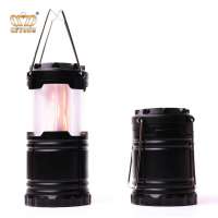 Battery Powered Portable Flame Outdoor 47 LED Hanging Lantern Light