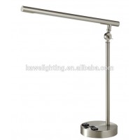 LED 7W Desk light with USB, Outlet and swithcn for New design hotel room in brushed nickel