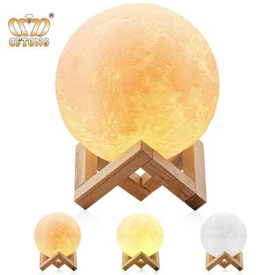 Color Home Decoration Lamp Gift Lamp Touch three-dimensional Adjustable led Moon light touch control lamp